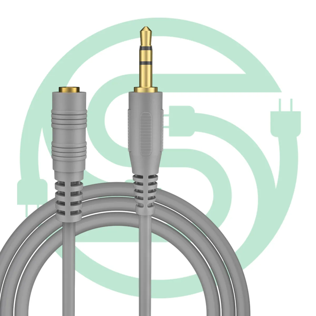 1.5M 3M 5M 10M OEM 3.5mm gold plated male to female stereo audio extension jack cable with 3.5mm