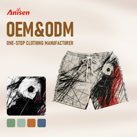 Shorts de sport pour hommes, élastiques, respirants, écologiques, en tissu tapisserie, MOQ 1 pièce, service OEM, design personnalisé