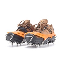 Crampons à glace et neige 24 dents pour extérieur, couvre-chaussures antidérapants portables, griffes à glace pour aventures hivernales, randonnée et trekking