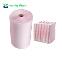 Rouleau de papier filtre HEPA H13, largeur 1,6 m x longueur 50 m, 70 g/m² ㎡   Média composite synthétique PP/PE pour la fabrication de filtres à air H11-H13