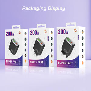 200W 5 Poorten USB-C Snellader Mobiele Telefoon Oplaadadapter 200W <span class=keywords><strong>3</strong></span> Usb + <span class=keywords><strong>2</strong></span> Type-C Snellaadadapter Voor Xiaomi/Huawei/Samsung - Product Image 6