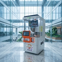Mesin Penjual Otomatis Newsaier Pasar Eropa Bersertifikasi CE Lengan Robotik Otomatis Penuh Bahan Stainless Steel Layar Sentuh 15.6" Pembersihan Otomatis