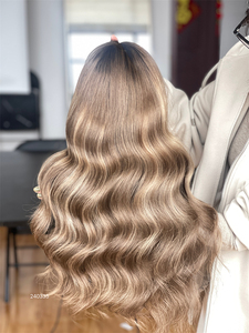 Parrucca in Capelli Umani 100% Colore Marrone Caldo, Parrucca Frontale in Pizzo HD 13*5 con Patchwork e Singolo Filo per Donne - Product Image 6
