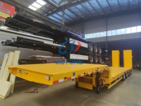 Semi-remorque robuste à 6 essieux en acier, capacité 100-200 tonnes, pour le transport de pierres, équipement utilitaire basculant, benne de chargement à vendre