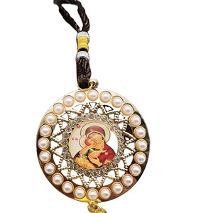 Liontin Mobil Kustom Terlaris dengan Liontin Yesus Madonna Religius Mutiara - Product Image 1