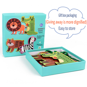 <span class=keywords><strong>Gioco</strong></span> da Tavolo Educativo per Bambini <span class=keywords><strong>5</strong></span>-7 <span class=keywords><strong>Anni</strong></span>, Grande Giocattolo in Legno Multicolore con Frutta e Animali per Coordinazione Occhio-Mano - Product Image 3