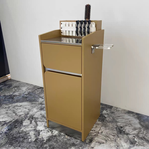 Carrito de Salón Moderno y Minimalista con Cajones y Organizador de Herramientas, Gabinete de Almacenamiento de Madera Beige para Uso en Salones de Belleza - Product Image 4
