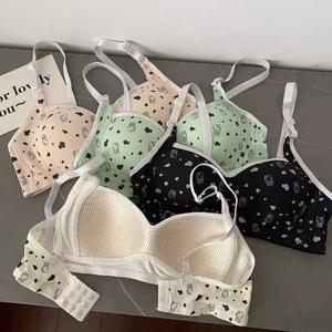 <span class=keywords><strong>Bralette</strong></span> Inalámbrico Cómodo con Estampado de Gatito Japonés <span class=keywords><strong>para</strong></span> <span class=keywords><strong>Adolescentes</strong></span>, con Copa Delgada, Transpirable, con Relleno Push-Up y Soporte sin Varillas - Product Image 3