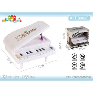 Cartoon Triangle Piano Battery Operated Electronic <b>Toy</b> for Baby Featuring Music and Light Effects Similar to <b>Guitar</b> - Product Image 1
