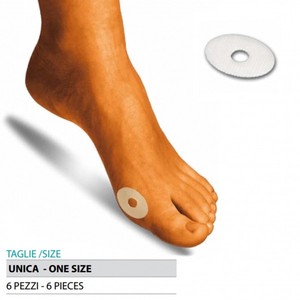 ORIONE OK PED Protectores Adhesivos Ovalados para Callos - Certificación CE, Desechables, Talla Única, 6 Piezas Ref. G208 - Product Image 1