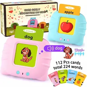 नए लोकप्रिय बच्चों के शुरुआती अंग्रेजी अरबी द्विभाषी मशीन इंसर्ट कार्ड बेबी वर्ड फ्लैशकार्ड टॉकिंग एजुकेशनल खिलौने
