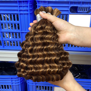 Capelli Vergini Grezzi Vietnamiti e Peruviani Non Trattati con Onde Profonde # Treccine Boho 4/30 all'ingrosso, capelli umani sfusi per intrecciare per donna - Product Image 3