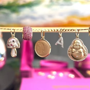 Grosir disesuaikan kalung berlian berlapis emas liontin bulan dan bintang koin - Product Image 6