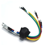 Ensemble de câbles OEM en gros avec passants en caoutchouc, connecteurs à broches mâles, bornes annulaires, multicolores, 10 AWG, 600V, 105°C