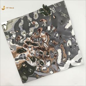 EX113 0.5-3mm <b>Mirror</b> Finish Rose Gold/Golden Water Ripple Decorative Wall <b>Panel</b> Stainless Steel AISI 304 300 Series Plate - Product Image 1