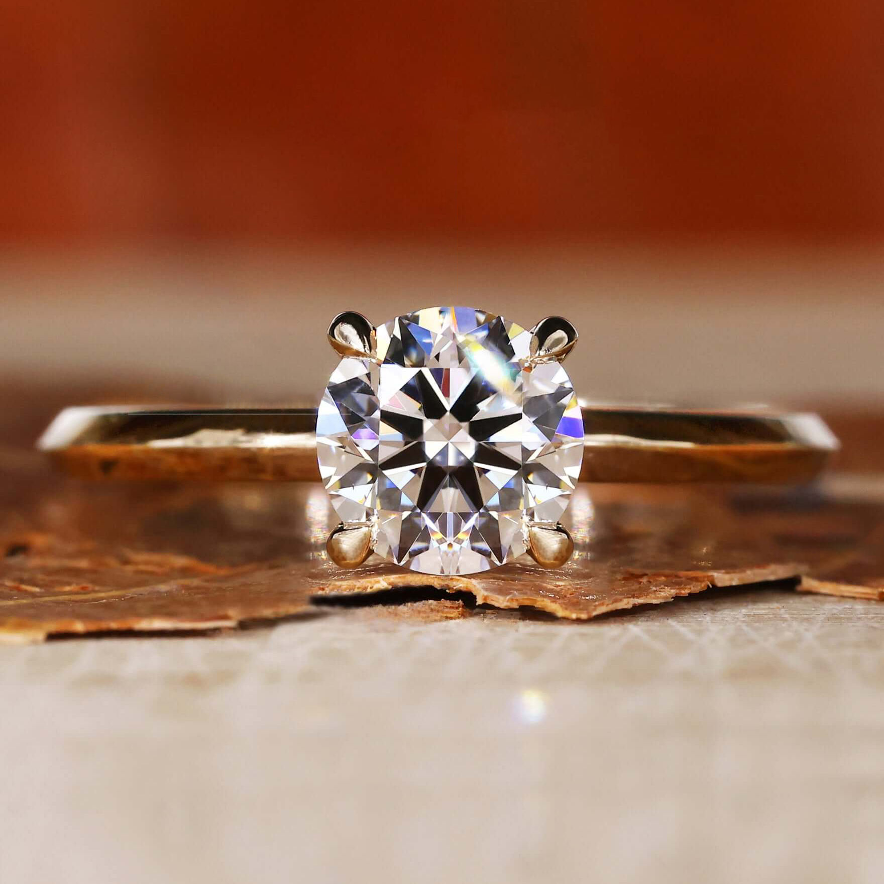 round solitaire ring