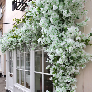 ดอกเฟื่องฟ้าผ้าไหมเทียมสัมผัสจริงสีชมพูสีขาวกันน้ำแฮนด์เมดงานแต่งงานวันอีสเตอร์คริสต์มาส - Product Image 3