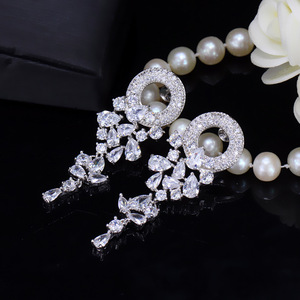 Bijoux <span class=keywords><strong>fantaisie</strong></span> de mode, couleur argent, belles boucles <span class=keywords><strong>d</strong></span>'oreilles longues pendantes pour femmes - Product Image 4