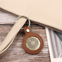 Bolsa de almacenamiento de medalla conmemorativa de cuero de envío rápido, llaveros, funda protectora de la empresa de monedas conmemorativas, llavero de cuero
