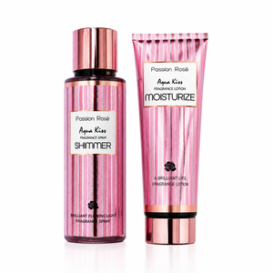 Duftset Körperlotion und Duftspray Aqua Kiss Duftende Schimmernde Feuchtigkeitsspendende Körperpflege Geschenkset für Frauen - Product Image 4