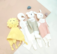 Couverture de sécurité bon marché pour bébé Couette en mousseline de coton Jouet animal en peluche Jouets Lapin Couette pour bébé Couverture de serviette