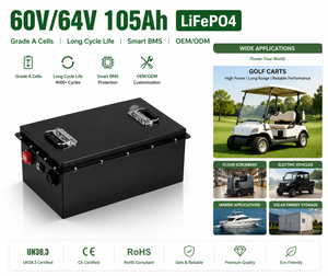 แบตเตอรี่รถยนต์ 60V/64V 100Ah 130Ah 150Ah 4000 รอบการใช้งาน ได้รับการรับรองมาตรฐาน CE สำหรับรถกอล์ฟ  ชนิด LiFePO4 แคโทด รับประกัน 5 ปี - Product Image 5