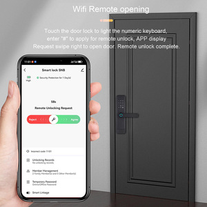 Blog <b>Smart</b> <b>Lock</b> X7 Fingerprint Wi-Fi Unlock For Apartments Offices Wooden Doors - Product Image 3
