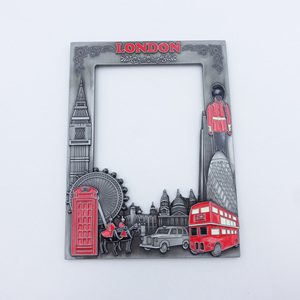 Tùy Chỉnh Bán Buôn Châu Âu 3D Cổ Điển Lưu Niệm Đài Loan Paris Fiorida Kim Loại Vuông Nhôm Từ Khung Ảnh Khung Ảnh - Product Image 5