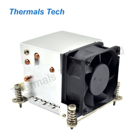 Vente en gros dissipateur de chaleur caloduc à base en aluminium avec ventilateur pour refroidisseur de processeur LGA 2011