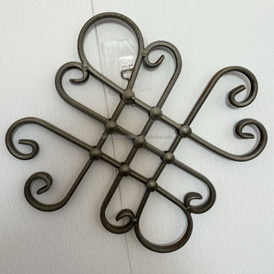 The Custom Made Wrought <strong>Iron</strong> <strong>Rosettes</strong> Plate the Latest Designed <strong>Iron</strong> Rose Decorative Components for Gate Accessories - Product Image 2