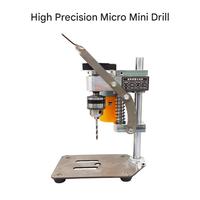 Perceuse de table électrique portable mini haute précision à vitesse variable pour bricolage, avec support de moteur PCB et roulement, pour le bois et les petits travaux de perçage