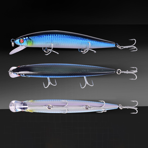 Señuelo de Pesca Tipo Minnow de Hundimiento Rápido, 90mm/125mm, para Lubina, Lucioperca y Salmón, Aparejos de Pesca de Agua Salada con Anzuelos, Cebo Artificial - Product Image 2