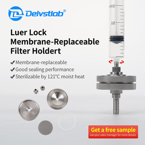 Filtre en ligne à membrane remplaçable avec support en acier inoxydable et tube en silicone de 8/10 mm pour laboratoire - Product Image 2