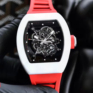 2026 Bestselling Tonneau RM055 Fully Automatic Mechanical Skeleton Black Ceramic <b>Rubber</b> Men's Casual Sports <b>Watch</b> - Product Image 3