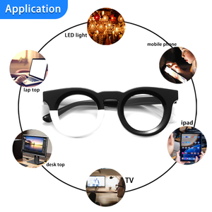 <b>Round</b> Full Rim Eyeglasses <b>Frames</b> Solid Color Anti UV Unisex for Adults Daily Wear - Product Image 1