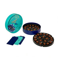 Boîte à chocolat personnalisée en papier rigide avec fermeture magnétique écologique pour le Ramadan, séparateur pour desserts sucrés, boîte à partager, boîte à délices de la date