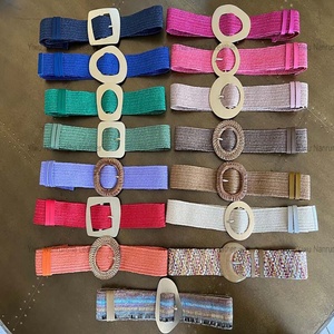 Usine En Gros Bohême Tropical Vacances Mode PP Paille Tressé <span class=keywords><strong>Ceinture</strong></span> Élastique Femmes Ceintures <span class=keywords><strong>Raphia</strong></span> Ceintures - Product Image 6