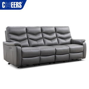Ensemble de meubles MANWAH CHEERS <span class=keywords><strong>Canapé</strong></span> de salon <span class=keywords><strong>inclinable</strong></span> électrique en cuir rembourré Euro <span class=keywords><strong>4</strong></span> <span class=keywords><strong>places</strong></span> de luxe - Product Image 4