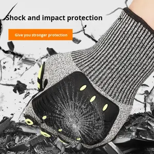 Guanti di Soccorso Antiurto, Antitaglio, Antiperforazione, Antipizzicamento con Polsino in Maglia per Vigili del Fuoco, Minatori - Product Image 2