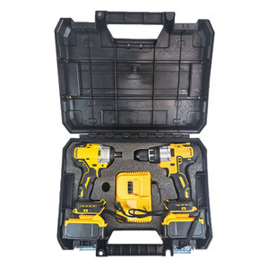 Kit perceuse et visseuse à chocs sans fil 2-en-1 portable pour la maison, moteur à balais, tournevis électrique rechargeable, <span class=keywords><strong>outil</strong></span> électrique portatif - Product Image 2