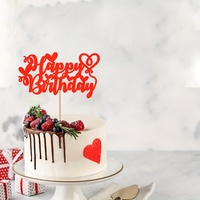 Décoration de gâteau d'anniversaire scintillante, décoration de gâteau d'anniversaire faite à la main, fournitures pour fête d'anniversaire/anniversaire