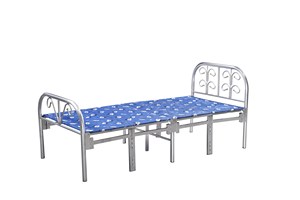 Hot Sale Metal Single Folding Steel Collapsible Portable Bed with <b>Mattress</b> Iron Camping Bed Modern Metal Frame Bedroom Furniture - Product Image 6