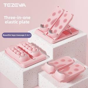 Masajeador de piernas de estiramiento de pie tres en uno, equipo de Fitness a presión para escalones oblicuos de pantorrilla y estiramiento muscular - Product Image 1