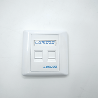 Placa de pared RJ45 tipo 86, placa frontal de red de un, dos o cuatro puertos, placa de pared de red RJ45 de PC ABS