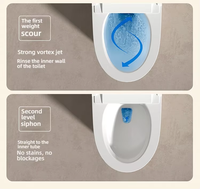 Toilette électronique moderne durable, en céramique résistante à l'usure, à longue durée de vie, intelligente et connectée, pour les immeubles d'appartements