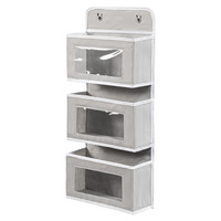 Sac de rangement mural en tissu moderne avec 5 couches de pochettes suspendues, solution de rangement écologique, durable et élégante