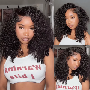 Perruques Lace Front Courtes Bob en <span class=keywords><strong>Cheveux</strong></span> Humains Naturels Bouclés Birmans, Sans Colle, <span class=keywords><strong>Cheveux</strong></span> Brésiliens Bruts, Perruque Frontale HD, Fournisseur - Product Image 4