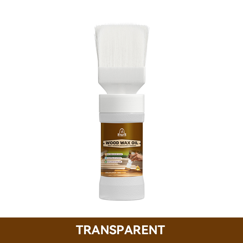 Huile de cire pour bois transparent avec pinceau