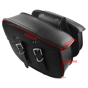 Sacs de selle de <span class=keywords><strong>moto</strong></span>, <span class=keywords><strong>sac</strong></span> à outils latéral, sacoche de selle en cuir PU, pochette noire universelle pour Harley Sportster <span class=keywords><strong>XL</strong></span> 883 pour Honda - Product Image 2