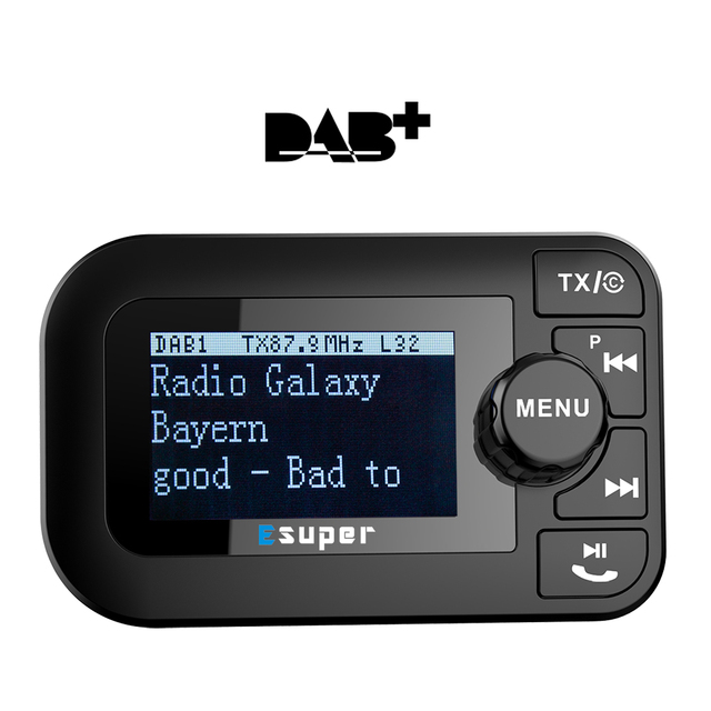 Best Seller 2.0 Inch LCD Screen RDS Handsfree Call Kit TF Card Music Player DAB Digital Radio Receiver in Car DAB+ Adapter